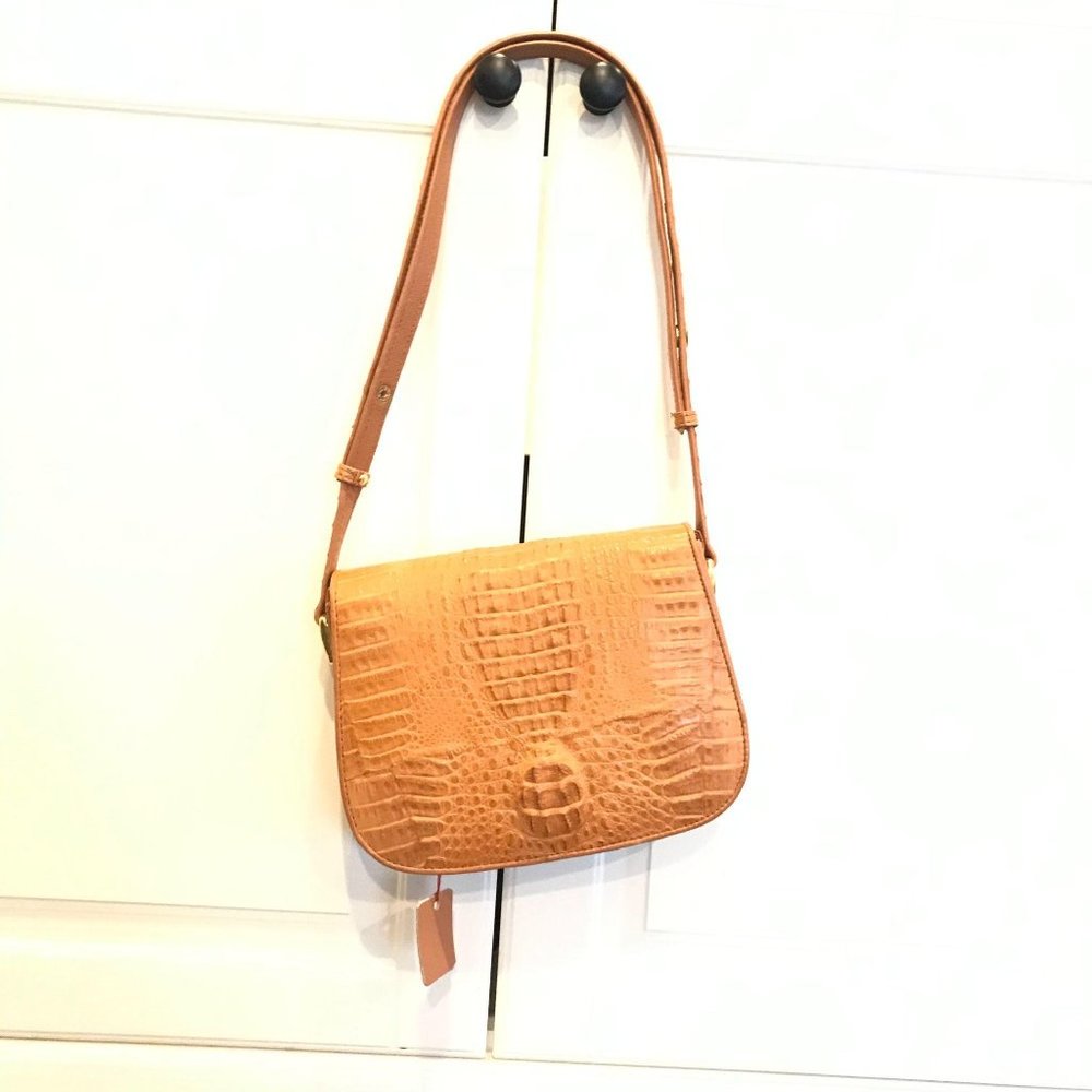 MARINA MR Crocodile shoulder bag Croco Leather bag - Picture 1 of 16